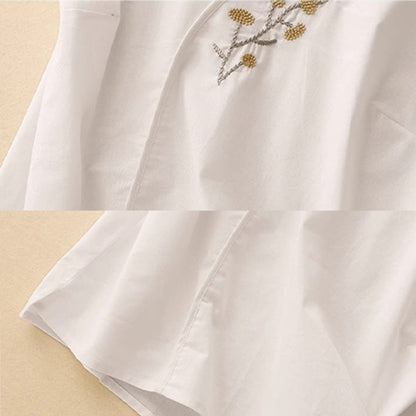 Buddha Stones Ethnic Embroidery Asymmetrical Design Women's Sleeveless Vest