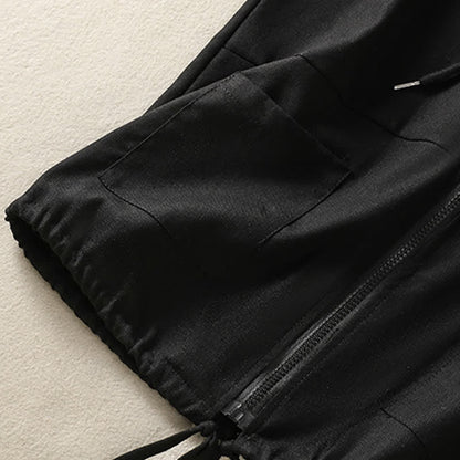 Buddha Stones Summer Casual Drawstring Solid Zipper Design Women's Sleeveless Hooded Shirts With Pockets