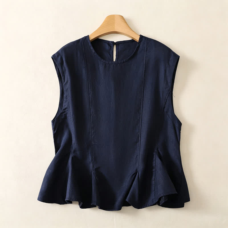Buddha Stones Summer Casual Elegant Solid Tank Top Women's Sleeveless T-Shirts