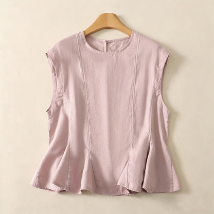 Buddha Stones Summer Casual Elegant Solid Tank Top Women's Sleeveless T-Shirts