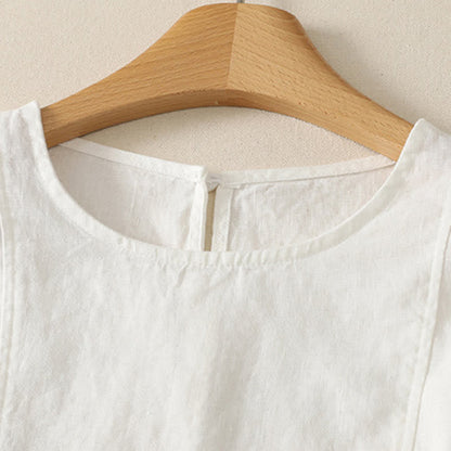 Buddha Stones Summer Casual Elegant Solid Tank Top Women's Sleeveless T-Shirts
