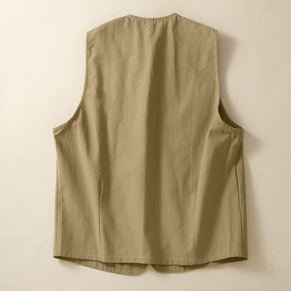 Buddha Stones Summer Casual Minimalist Button-Up Solid Women's Sleeveless Shirts Tank Top With Pocket