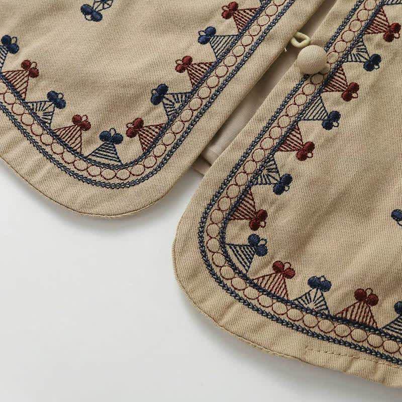Buddha Stones Summer Boho Vintage Embroidery Geometric Tank Top Women's Sleeveless Shirts
