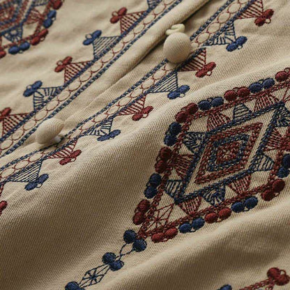 Buddha Stones Summer Boho Vintage Embroidery Geometric Tank Top Women's Sleeveless Shirts