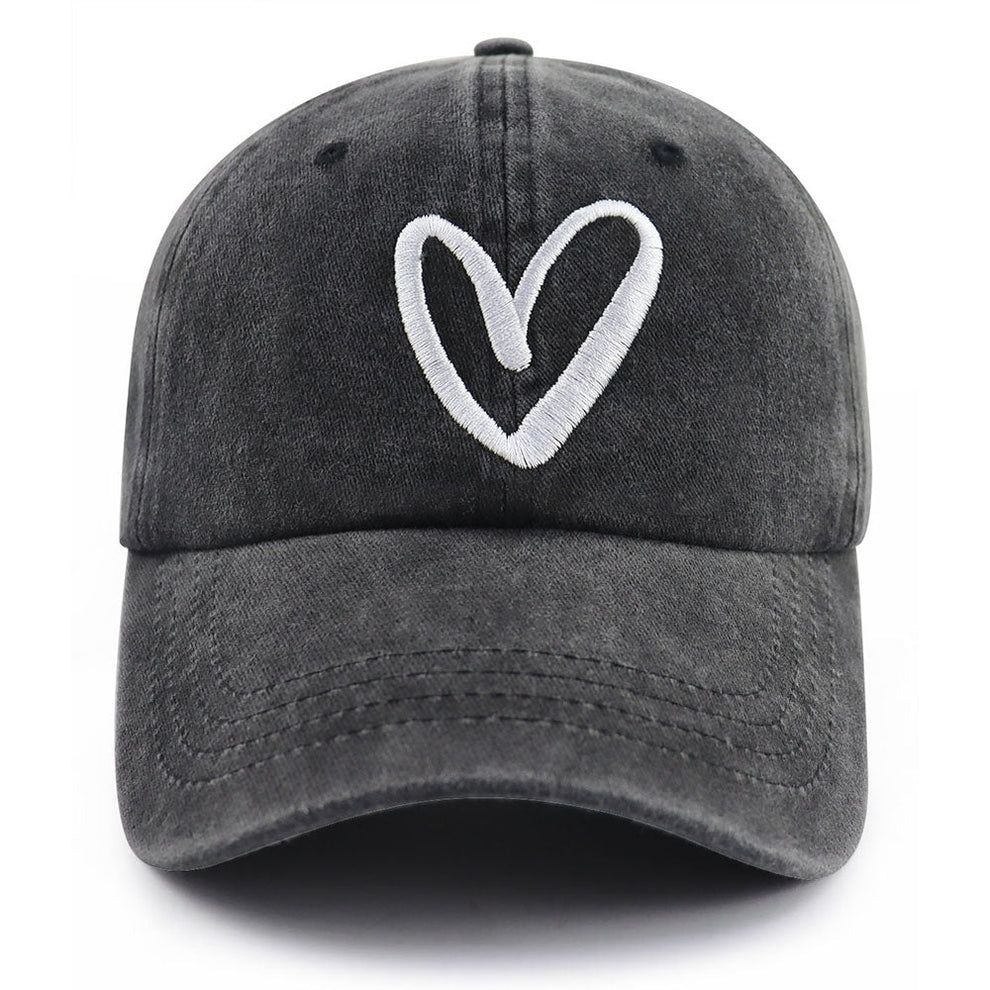 Heart-Stitched Cap for the Bold
